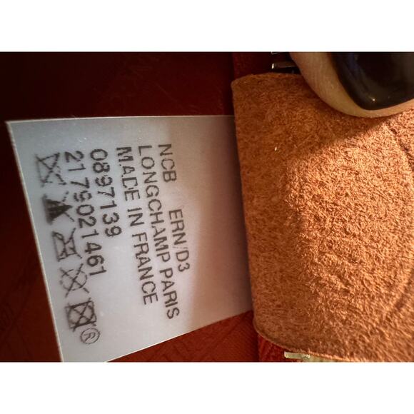 Longchamp France Le Foulonné Pilot burnt orange Leather Ipad Case - Picture 6 of 8